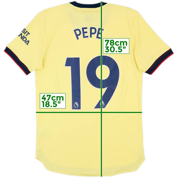 2021-22 Arsenal Authentic Away Shirt Pepe #19 - 6/10 - (S)