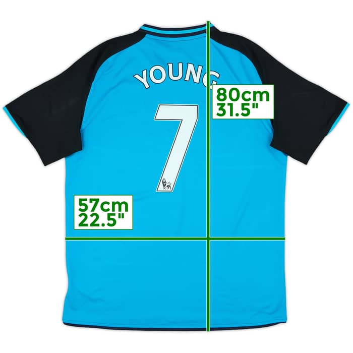 2008-09 Aston Villa Away Shirt Young #7 - 7/10 - (L)