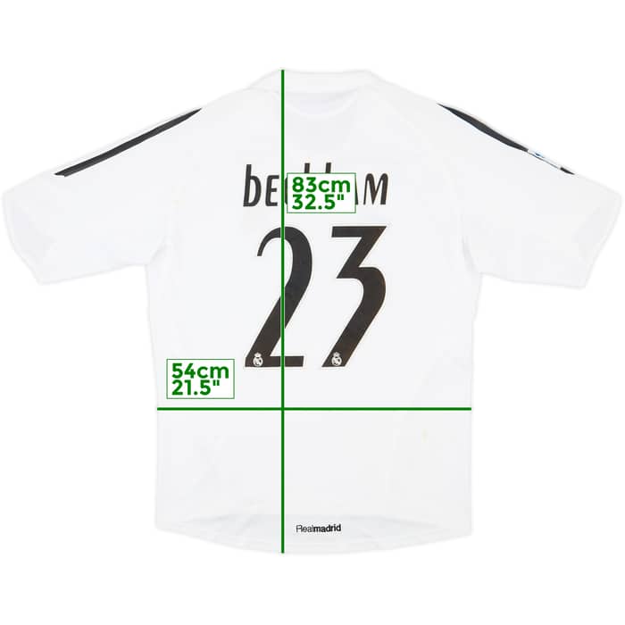 2005-06 Real Madrid Home Shirt Beckham #23 - 8/10 - (L)