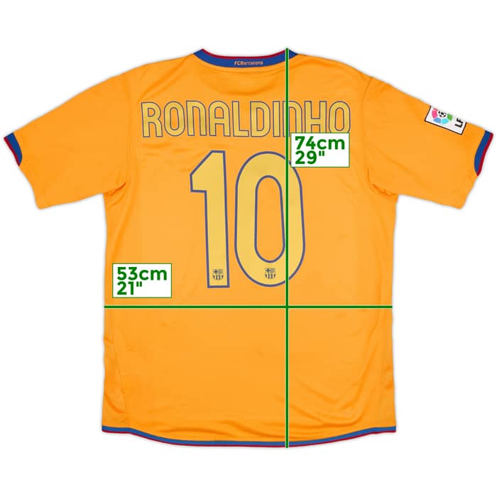2006-08 Barcelona Away Shirt Ronaldinho #10 - 7/10 - (M)
