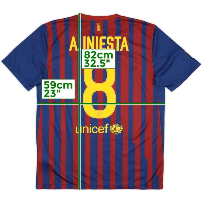 2011-12 Barcelona Home Shirt A.Iniesta #8 - 7/10 - (L)