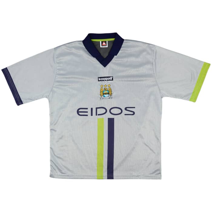 2000-02 Manchester City Away Shirt Goater #10 - 9/10 - (L)