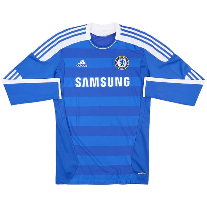 2011-12 Chelsea Player Issue TechFit Home L/S Shirt Drogba #11 - 7/10 - (XL)