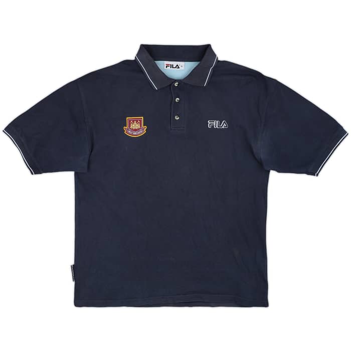 2002-03 West Ham Fila Polo Shirt - 8/10 - (XL)