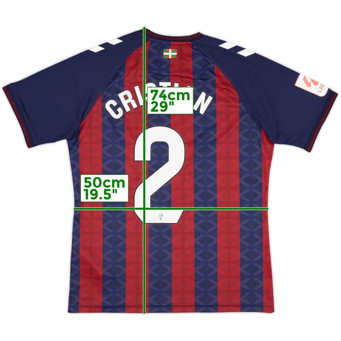 2023-24 Eibar Home Shirt Cristian #2 - 9/10 - (M)
