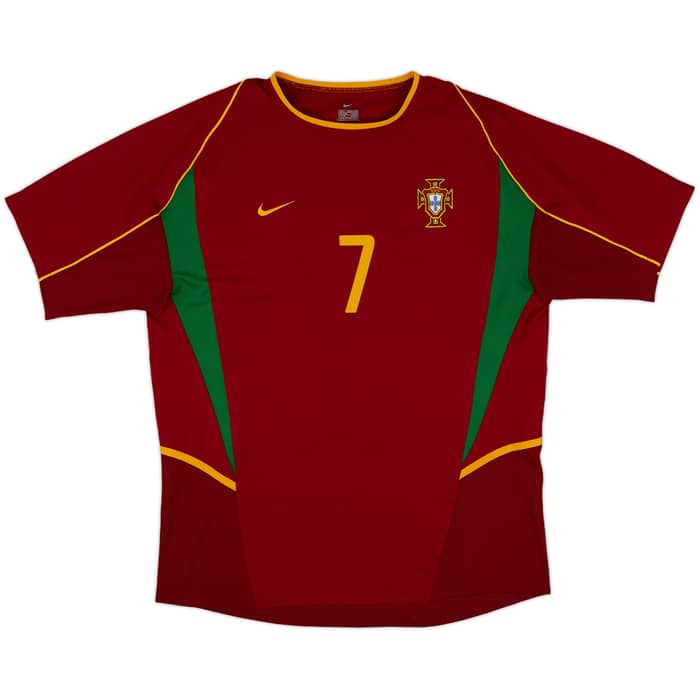 2002-04 Portugal Home Shirt Figo #7 - 10/10 - (L)