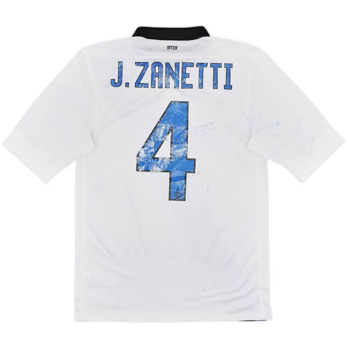 2011-12 Inter Milan Away Shirt J.Zanetti #4 - 4/10 - (S)