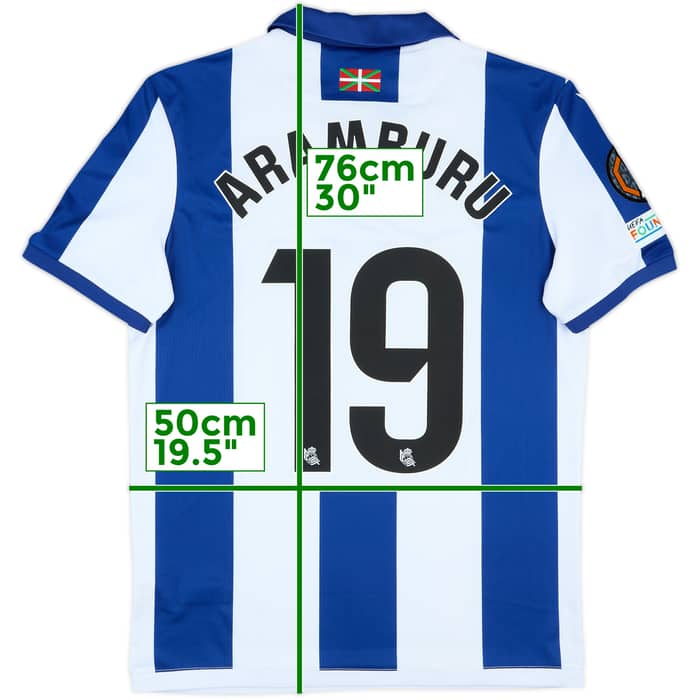 2024-25 Real Sociedad Match Issue Home Shirt Aramburu #19