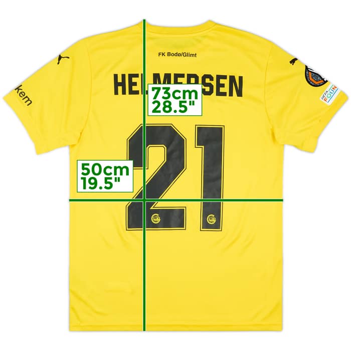 2024-25 Bodo/Glimt Match Issue Europa League Home Shirt Helmersen #21