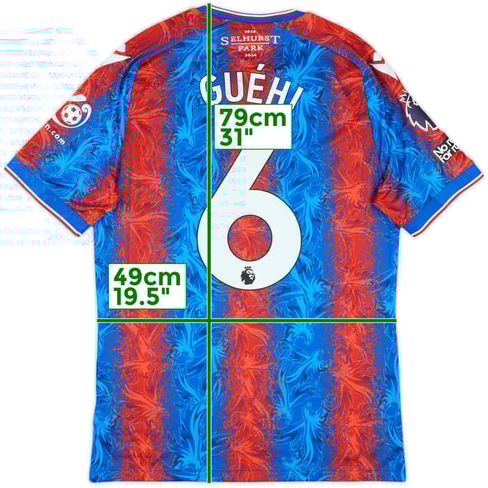 2024-25 Crystal Palace Match Issue Home Shirt Guehi #6