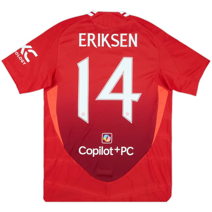 2024-25 Manchester United Match Issue FA Cup Home Shirt Eriksen #14