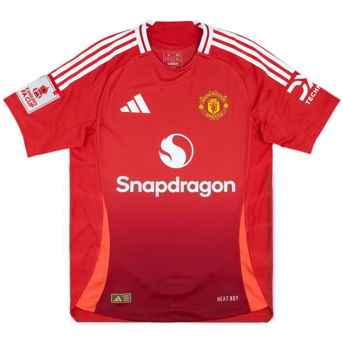 2024-25 Manchester United Match Issue FA Cup Home Shirt Eriksen #14