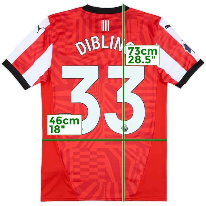2024-25 Southampton Home Shirt Dibling #33 - 9/10 - (S)