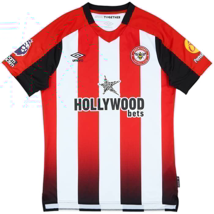 2024-25 Brentford Match Worn Home Shirt Wissa #11