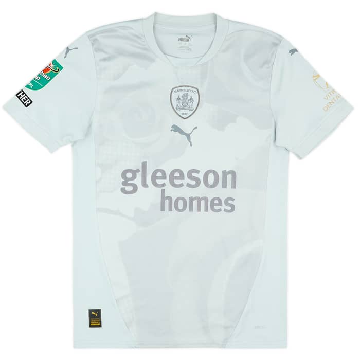 2024-25 Barnsley Match Issue Carabao Cup Away Shirt Connell #48