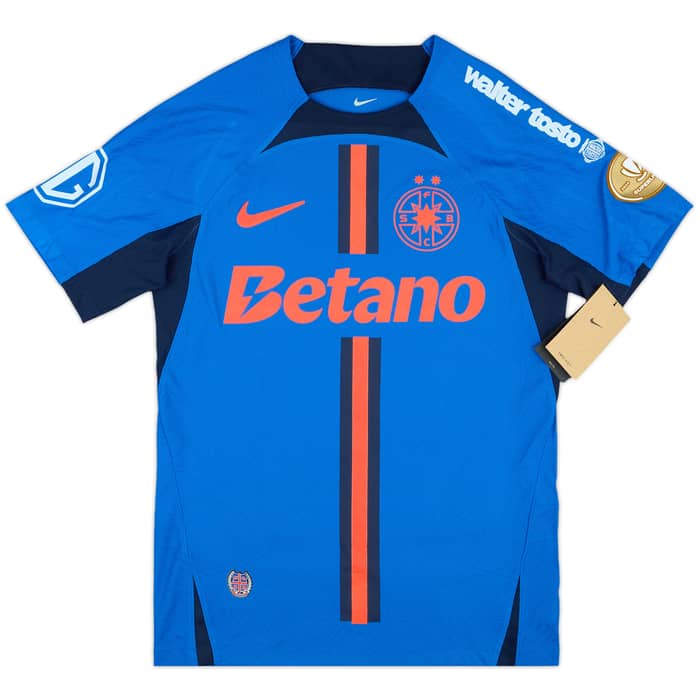 2024-25 Steaua Bucuresti Player Issue Home Shirt Olaru #27 (M)