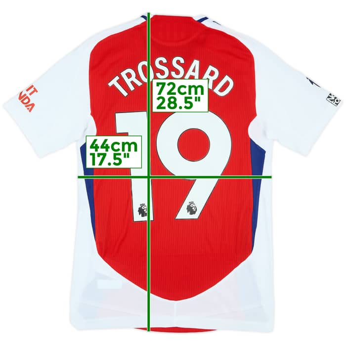 2024-25 Arsenal Match Issue Home Shirt Trossard #19