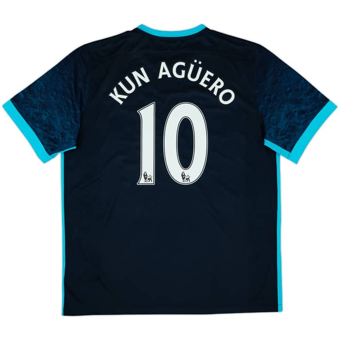 2015-16 Manchester City Away Shirt Kun Aguero #10 - 8/10 - (XL)