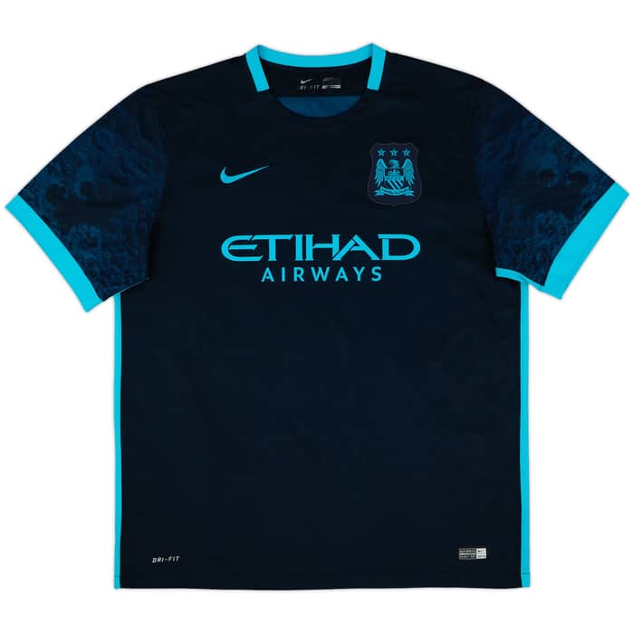 2015-16 Manchester City Away Shirt Kun Aguero #10 - 8/10 - (XL)
