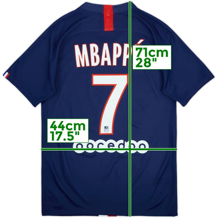 2019-20 Paris Saint-Germain Home Shirt Mbappe #7 - 7/10 - (S)