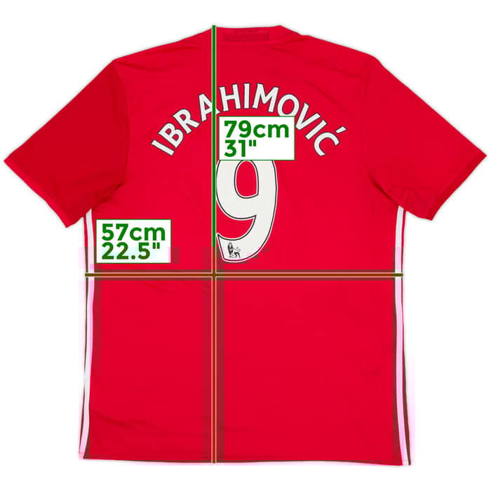 2016-17 Manchester United Home Shirt Ibrahimovic #9 - 4/10 - (XL)