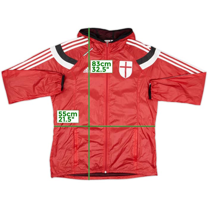 2014-15 AC Milan adidas Hooded Track Jacket - 8/10 - (L)