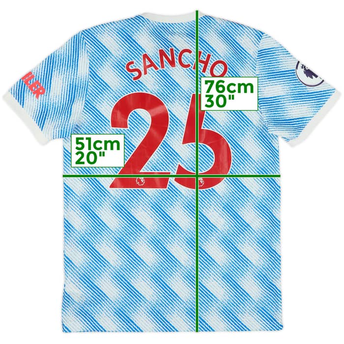 2021-22 Manchester United Away Shirt Sancho #25 - 8/10 - (M)