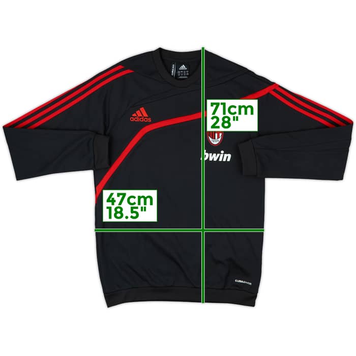 2009-10 AC Milan adidas Sweat Top - 8/10 - (XL.Boys)