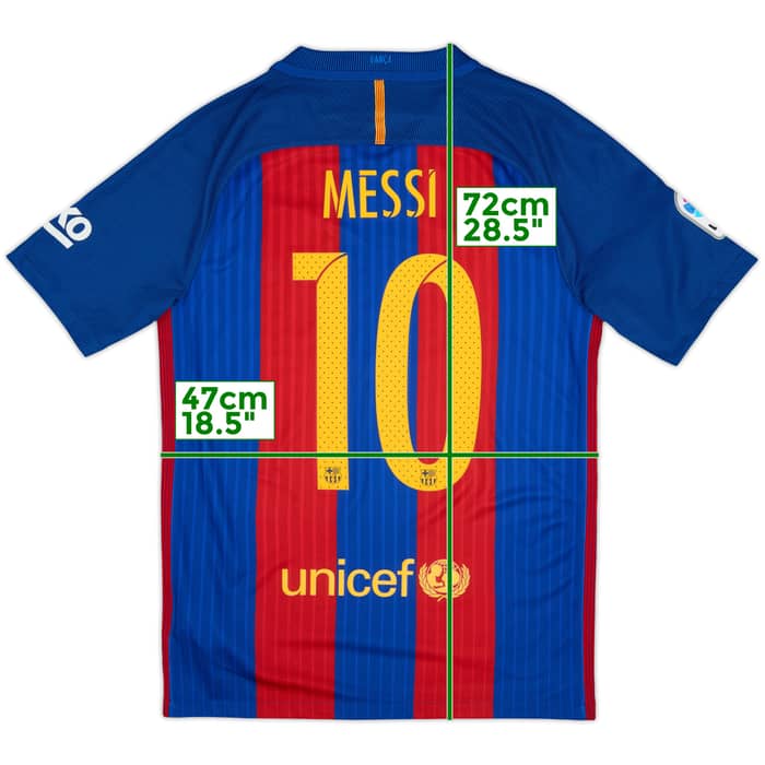 2016-17 Barcelona Home Shirt Messi #10 - 9/10 - (S)