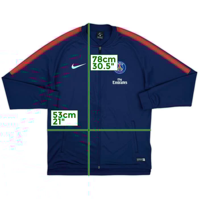 2017-18 Paris Saint-Germain Nike Track Jacket - 8/10 - (L)