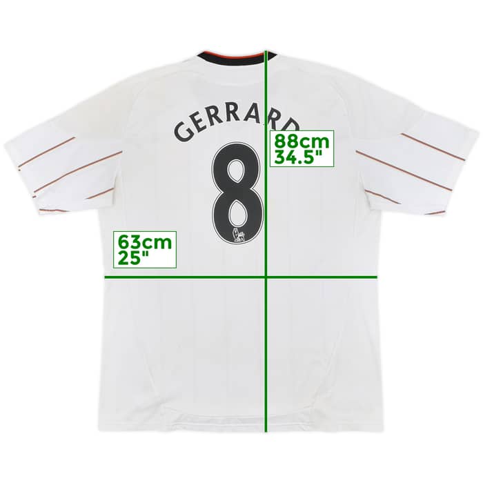 2010-11 Liverpool Away Shirt Gerrard #8 - 5/10 - (XXL)