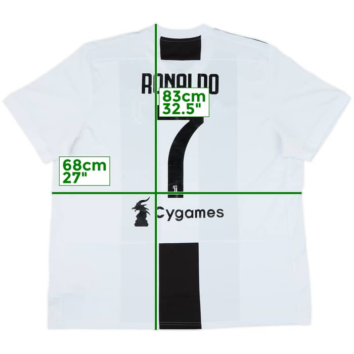 2018-19 Juventus Home Shirt Ronaldo #7 - 9/10 - (XXL)