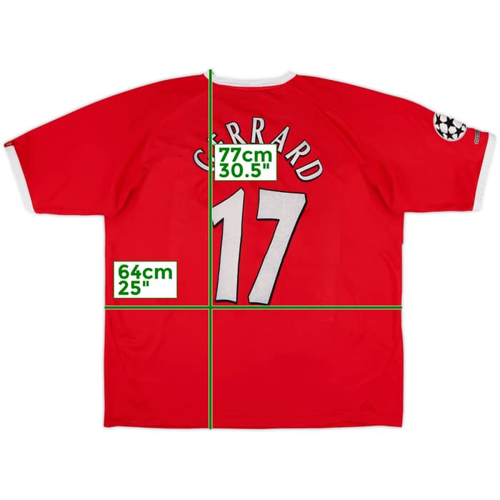 2001-03 Liverpool CL Shirt Gerrard #17 - 8/10 - (XL)