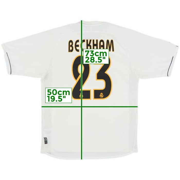2003-04 Real Madrid Home Shirt Beckham #23 - 6/10 - (S)