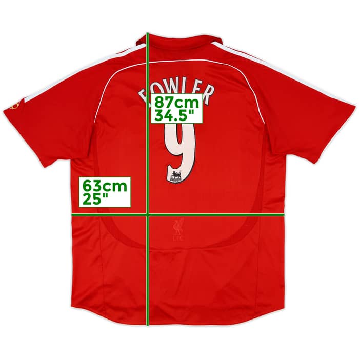 2006-08 Liverpool Home Shirt Fowler #9 - 8/10 - (XXL)
