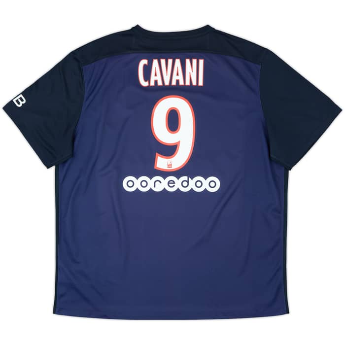 2015-16 Paris Saint-Germain Home Shirt Cavani #9 - 9/10 - (XXL)
