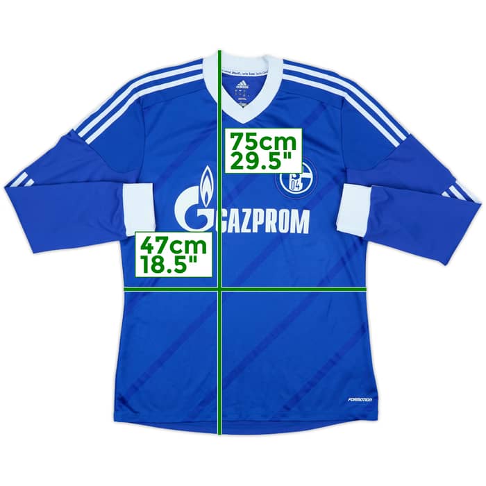 2012-14 Schalke Player Issue Home L/S Shirt - 7/10 - (L)
