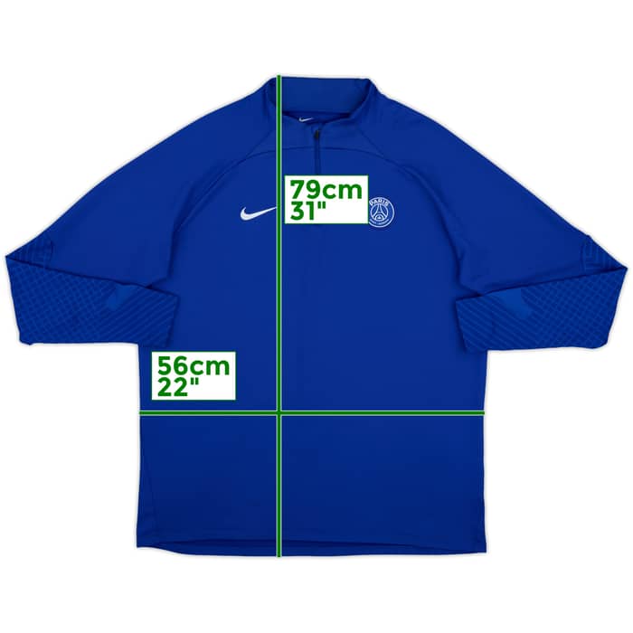2022-23 Paris Saint-Germain Nike 1/4 Zip Drill Top - 9/10 - (XL)