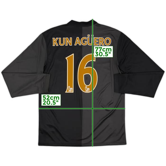2013-14 Manchester City Away Shirt Kun Aguero #16 - 7/10 - (M)