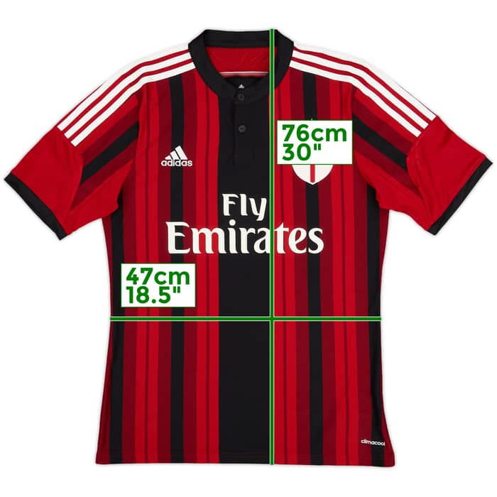 2014-15 AC Milan Home Shirt - 7/10 - (M)