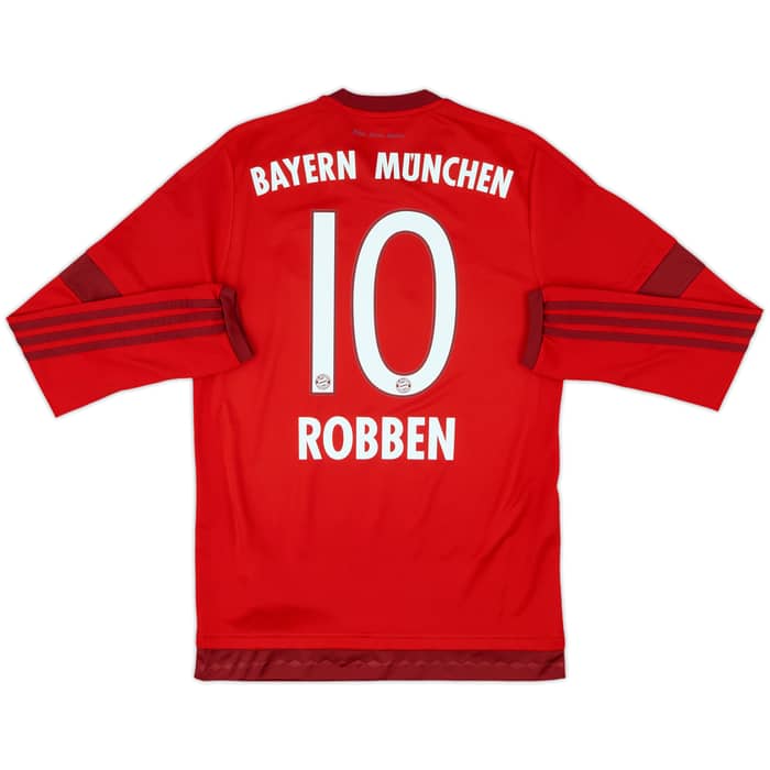 2015-16 Bayern Munich Home L/S Shirt Robben #10 - 8/10 - (S)