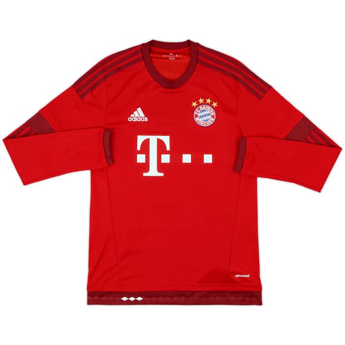 2015-16 Bayern Munich Home L/S Shirt Robben #10 - 8/10 - (S)