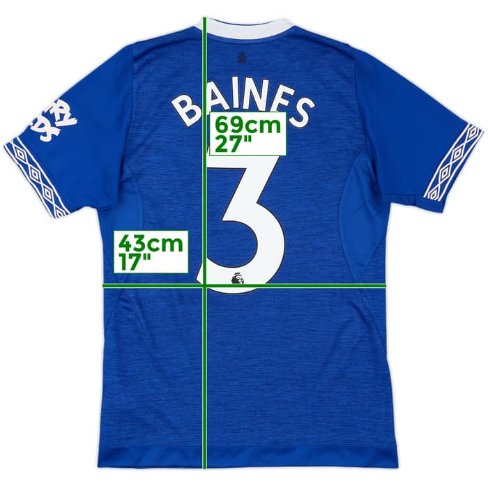 2018-19 Everton Home Shirt Baines #3 - 8/10 - (S)