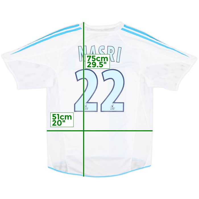 2004-05 Olympique Marseille Home Shirt Nasri #22 - 9/10 - (S)
