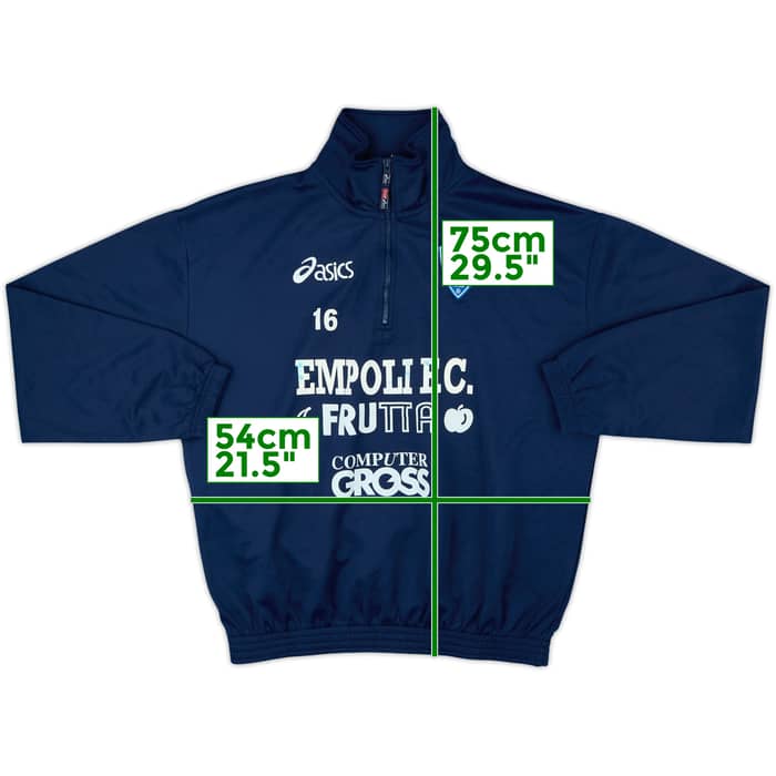 2005-06 Empoli Player Issue Asics 1/4 Zip Drill Top #16 - 6/10 - (L)