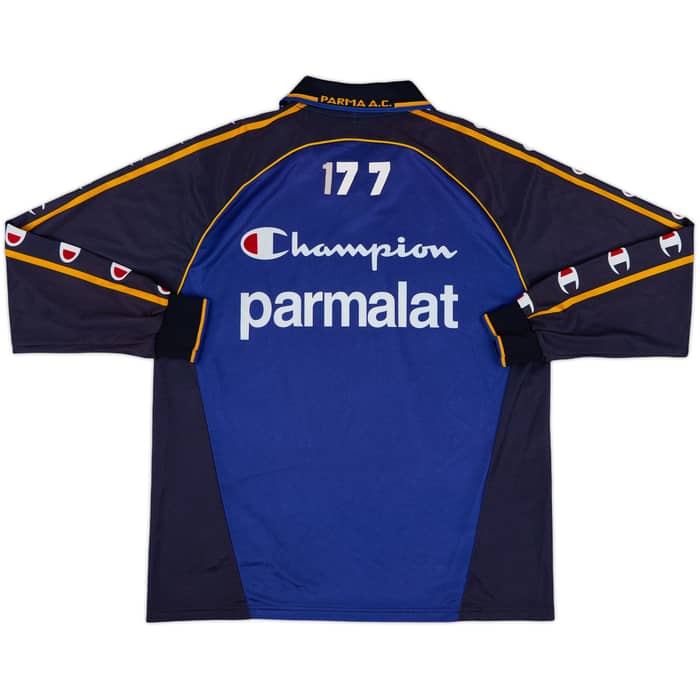 2001-02 Parma Champion Player Issue Training L/S Shirt #177 - 8/10 - (L)