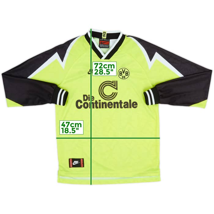 1995-96 Borussia Dortmund Home L/S Shirt - 8/10 - (XL.Boys)