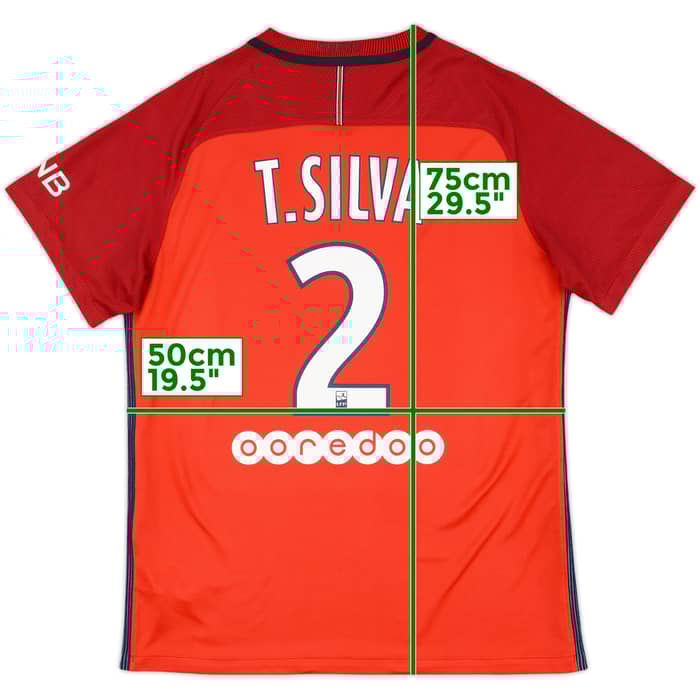 2016-17 Paris Saint-Germain Away Shirt T.Silva #2 - 7/10 - (L)