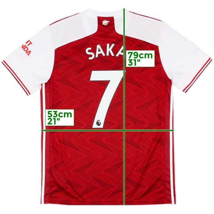 2020-21 Arsenal Home Shirt Saka #7 - 10/10 - (L)