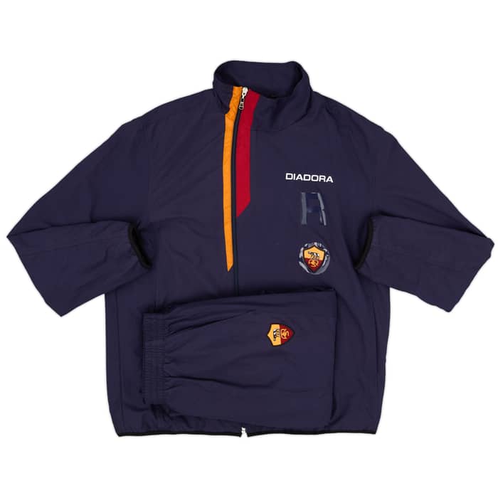 2005-06 Roma Diadora Tracksuit - 8/10 - (L)